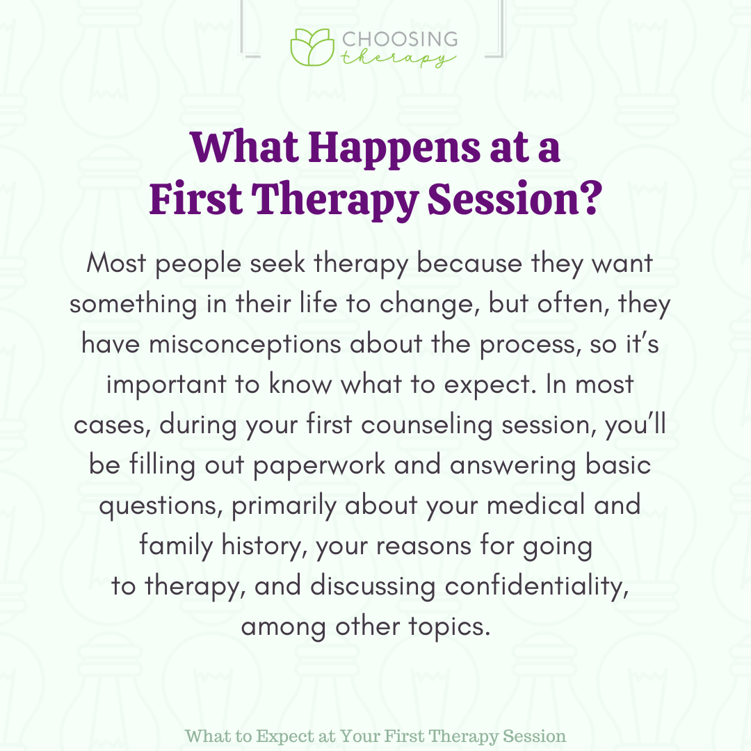 What Can I Expect in the First Session With a Therapist or Counselor?